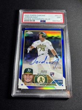2023 Topps Chrome Jordan Diaz Blue Rookie Auto /150 PSA 9 Athletics