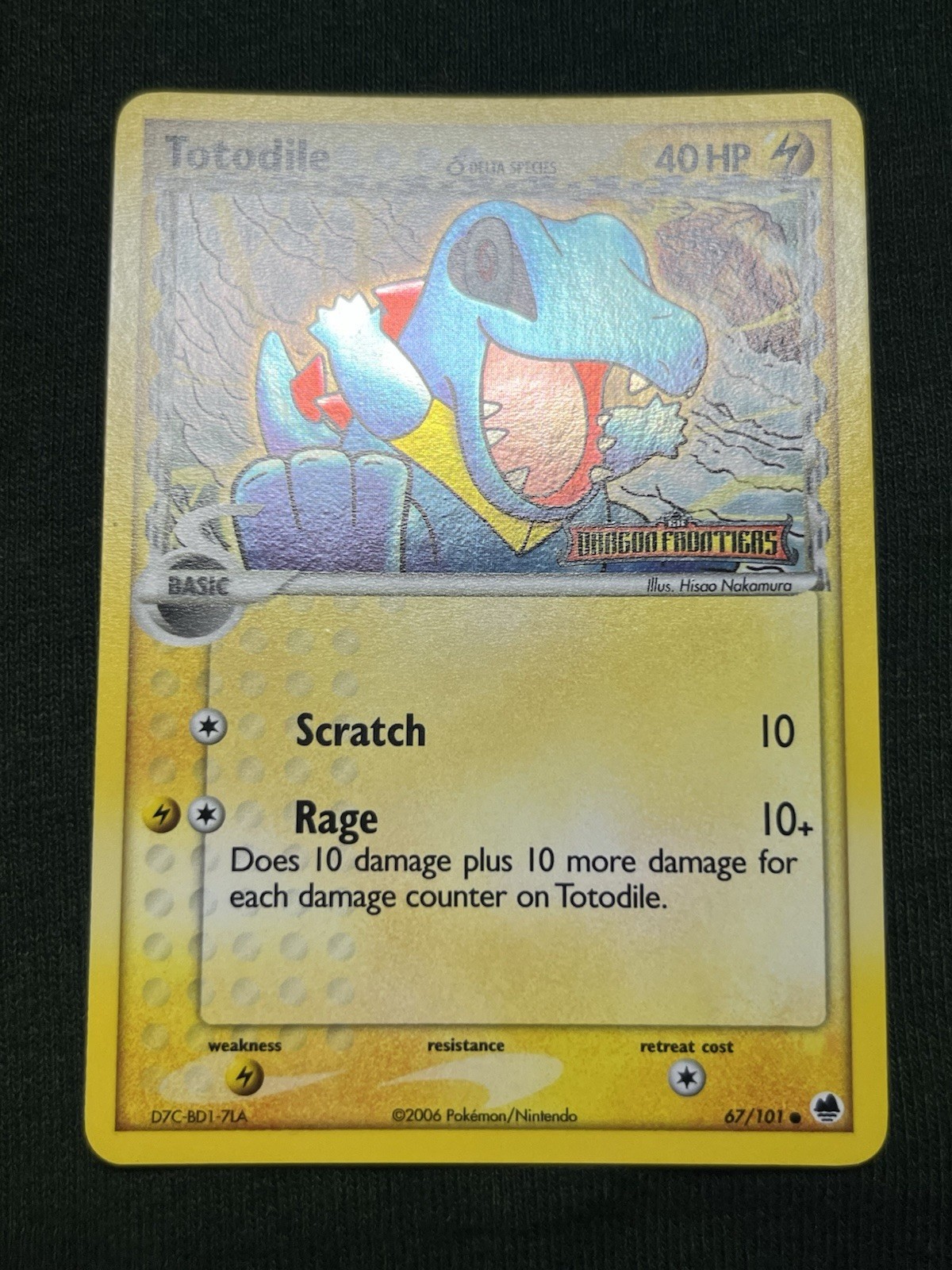 Totodile (Delta Species) 67/101 Dragon Frontiers Reverse Holo Near Mint