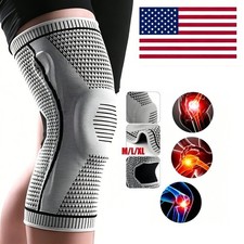 Knee Brace Compression Sleeve Support Sport Joint Arthritis Patella Stabilizer