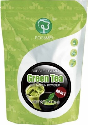 POSSMEI Bubble Tea Mix Green Tea Powder 500g Pantry Tea & Infusion