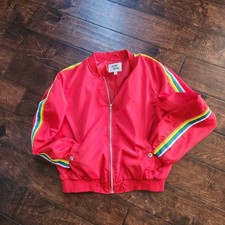 Outer Edge Vintage 80s Red Windbreaker With R...