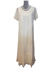 NWT Hopeless Romantic Victorian Pullover White Slip Midi Dress Fairy Tulle MED