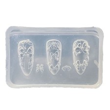 Frosted Floral 3D Nail Stamp Silicone Template Customizable Manicure Design Tool