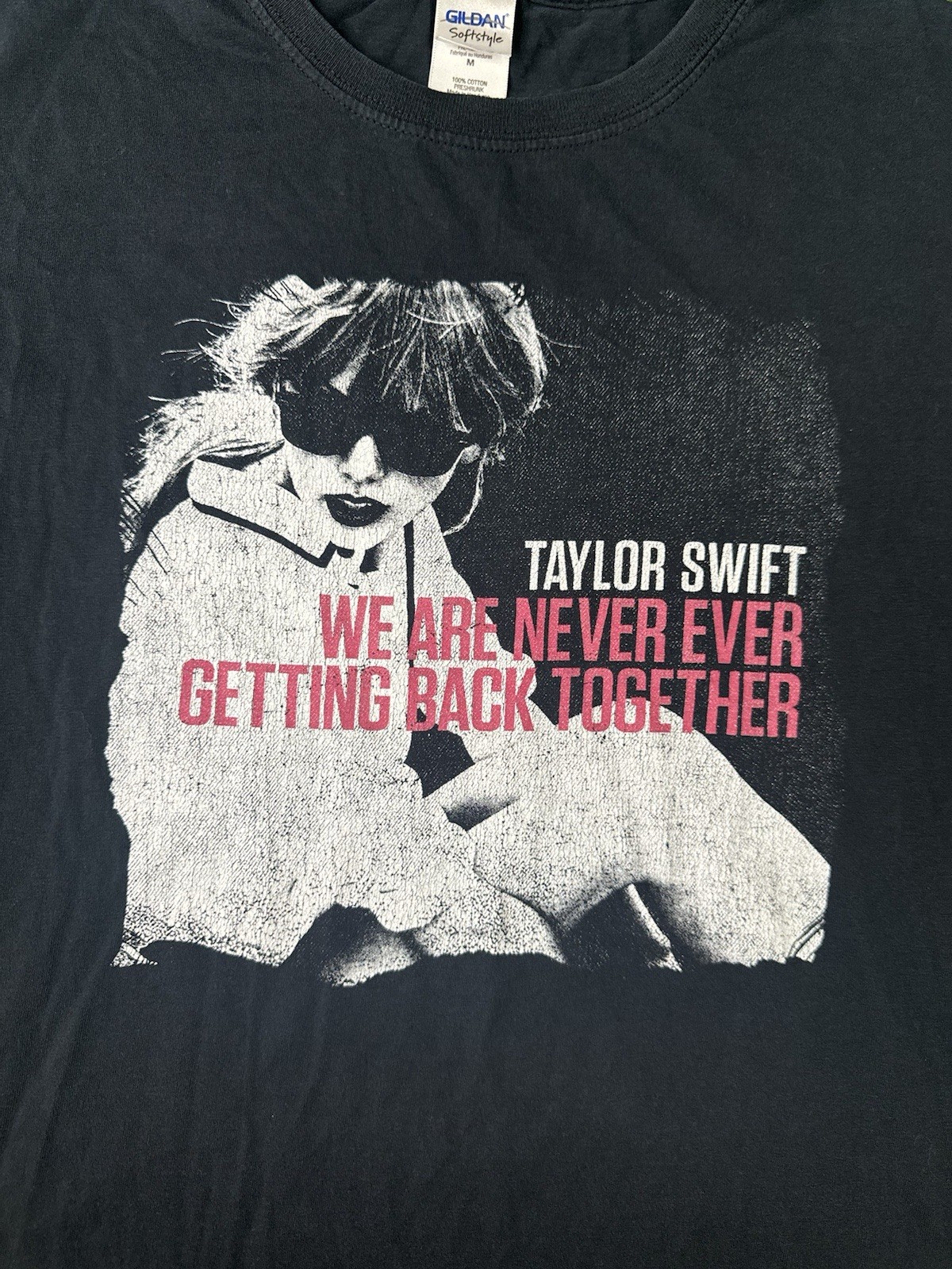 Taylor Swift We Are Never Ever Getting Back Together Black T Shirt Womens M RARE image 7