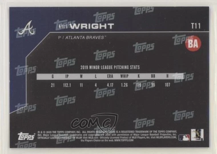 2020 Bowman Next Topps Now Baseball America's Top 100 Prospects Kyle Wright #T11 - Image 2 of 2