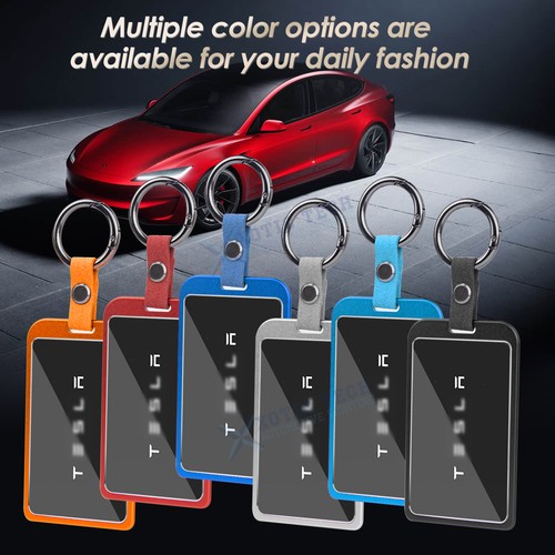 Orange Clear Full Protection Key Fob Cover Shell Keychain For Tesla Model 3 Y - Picture 8 of 15