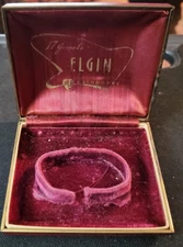 Antique Elgin Deluxe Red and Burgundy 17 Jewel Watch Box