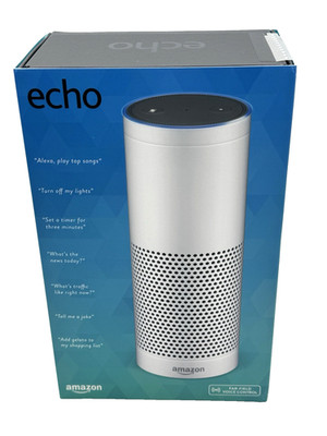 NEW AMAZON ECHO SMART SPEAKER WITH ALEXA 1ST  GENERATION WHITE BLUETOOTH  WI-FI