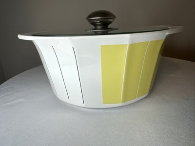 Daniel Hechter Paris Casserole w/Lid Yellow Black AAH03 Japan EXCELLENT!