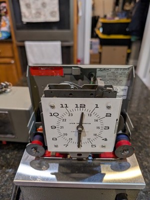 Vintage Lathem 2121 Manual Punch Time Clock With Keys - For Parts