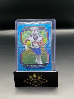 2021-22 Panini Prizm Devin Singletary #118 Blue Wave #138/199 Bills/Giants