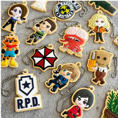 Resident Evil 30th Sweets Collection Trading Rubber Keychains Set