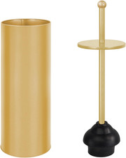 Toilet Plunger with Holder for Bathroom - Deep Cleaning - Heavy Duty - Strong Ef