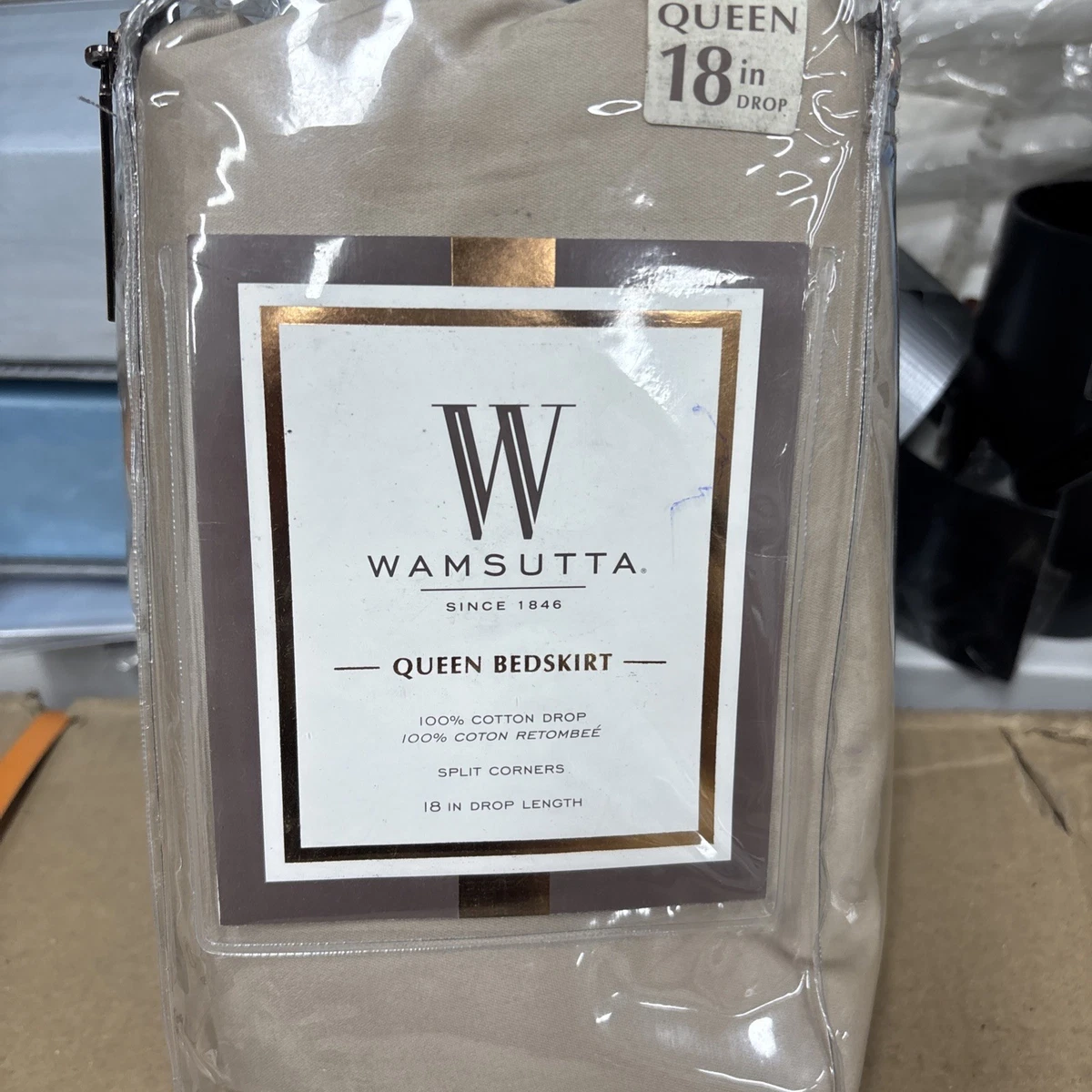 Vintage Wamsutta Supercale Plus Double Flat Sheet White Gold Scallop