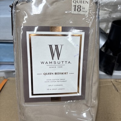 Wamsutta Queen Bedskirt 18  Drop 100% Cotton NEW 400 THREAD CT SPLIT CORNERS !!