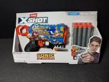 Zuru Xshot Sonic The Hedgehog SkinsMenace Sonic Blaster with 8 Darts NEW