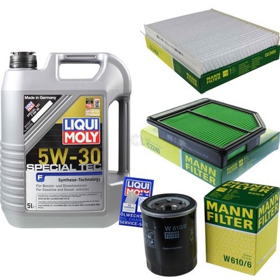 INSPEKTIONSKIT FILTER LIQUI MOLY ÖL 5L 5W-30 für Honda Civic VIII Hatchback FN