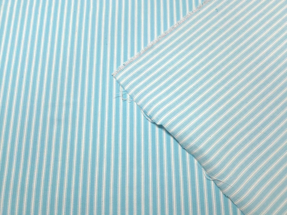 Tela Covington NUEVA TEJIDA TURQUESA Azul Teal Rayas Diseñador Cortinas Uph Foto 2 de 3