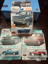 Auto World Ultra Red Chase 2005 Chevy Silverado Lot Of 3