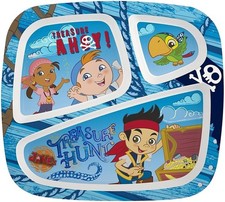 Zak Designs Three-Section Plate - Jake and The Neverland Pirates