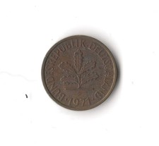 1971 Niemcy - 5 fenigów - 256 - Stal platerowana mosiądzem - 3g