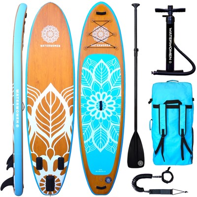 Womens Paddle Board 106 Inflatable Stand UP Paddle Board & Accessory Packag