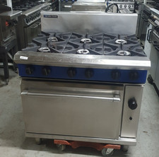 Blue Seal Cooker 6 Burner Cooker with Oven Serviced Commercial Kitchen Equipment