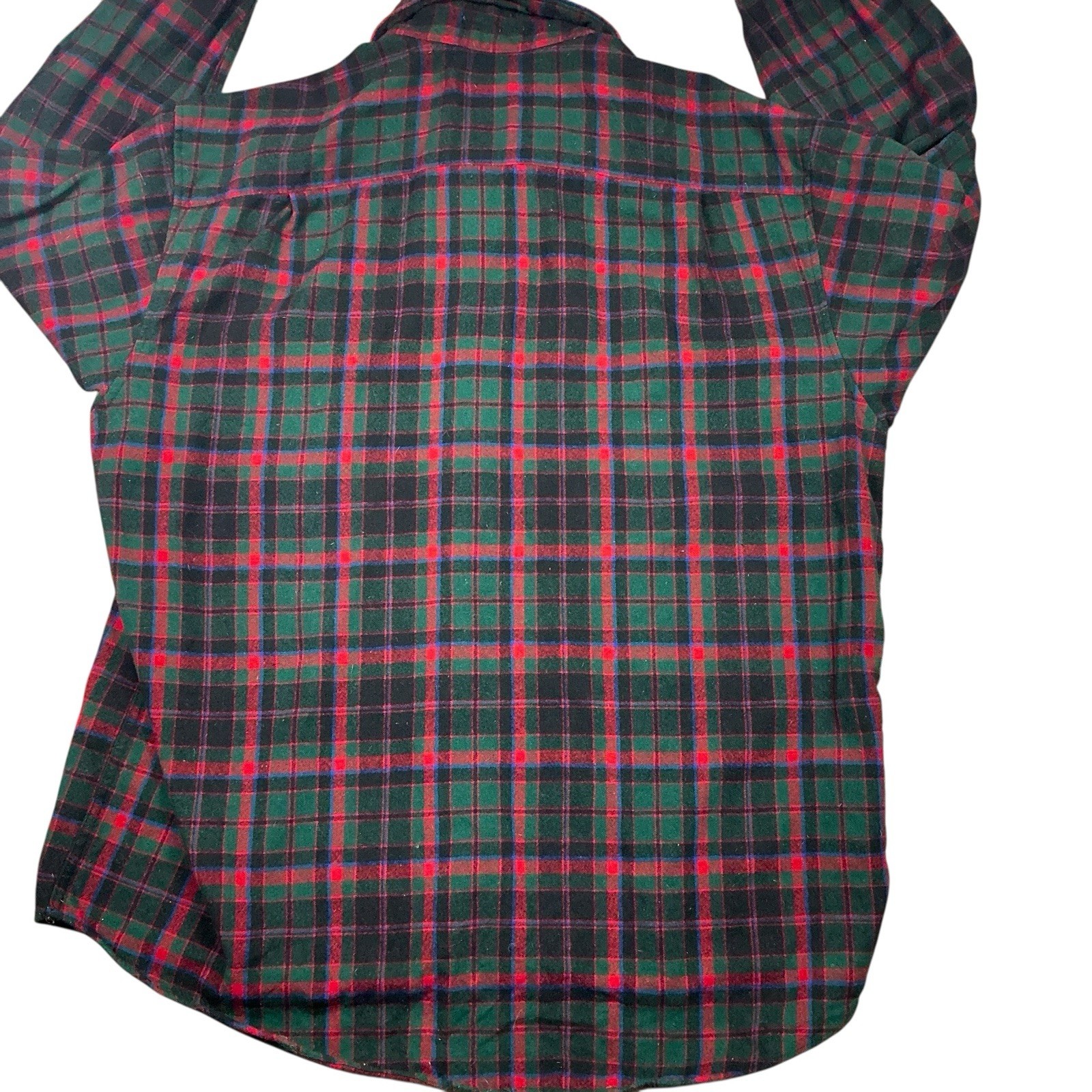 Pendleton 100% plaid wool button front flannel si… - image 3