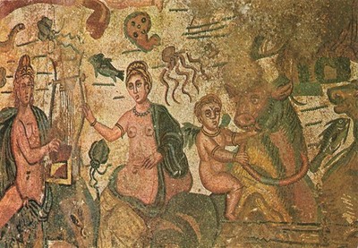 Postcard Italy Sicily Villa Romana del Casale Room of Arione (Diaeta of Arione)