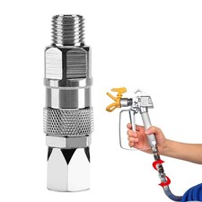 Sprayer Joint 360 Degrees Rotate Stainless Steel Airless High 1/4inch, Silver