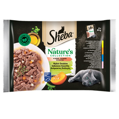 4770608263225 Sheba Nature's Collection Wybór smaków w sosie 340 g (4x85 g) Mars