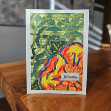 ACEO Art Card Affermazione Floreale Originale 2,5in x 3,5in Espressa Jess Art