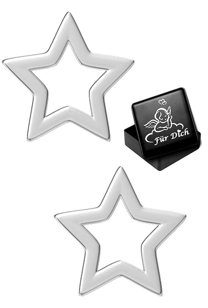 Ohrringe 925 Silber Sterne 8mm Geschenk für Kinder Mädchen Damen Ohrstecker