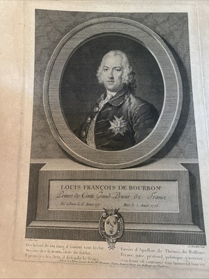 Louis François De Bourbon, Prinz Von Conti 1776 Radierung