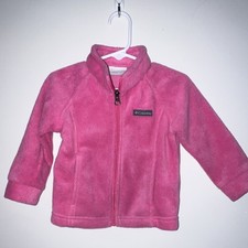 Columbia Pink Fleece Full Zip Lightweight Jacket Girls 2T Outdoor Long Sleeve