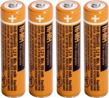 4 Pack AAA NI-MH Rechargeable Batteries 1.2V 550mAh for Panasonic Cordless Phone