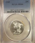 PCGS 1945 Washington Quarter 25C MS64 Silver Combined Shipping