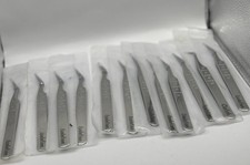Stainless Steel Tweezers for Eyelash Isolation 12 Pack