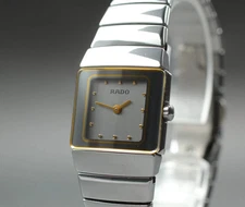 [Near MINT] Rado Jubile Diastar 153.0334.3 21mm Gray Dial Women's Quartz Watch