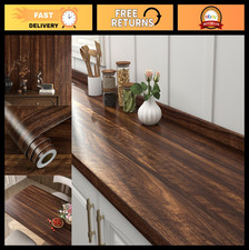 24"x200" Dark Brown Walnut Wood Grain Contact Paper - Peel Stick Waterproof Wa
