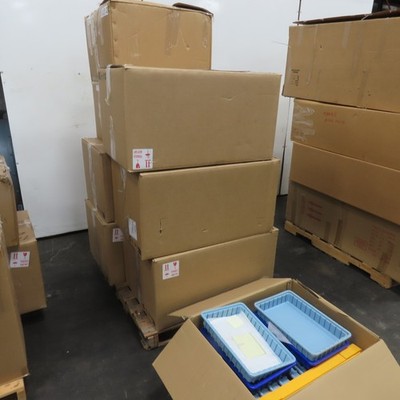 LewiSystems Small Parts Stackable Storage Bins Trays Misc. Lot Of Assorted Sizes