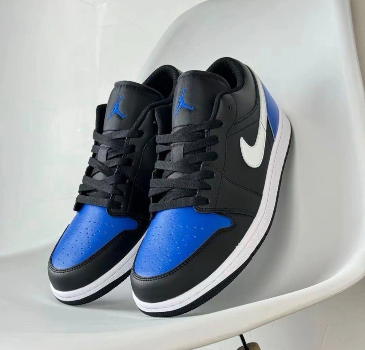 Nike Air Jordan 1 Low Shoes Black Royal White 553558-042