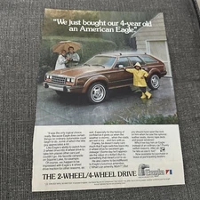 American Eagle Wagon Advertisement AMC American Motors Raincoat 