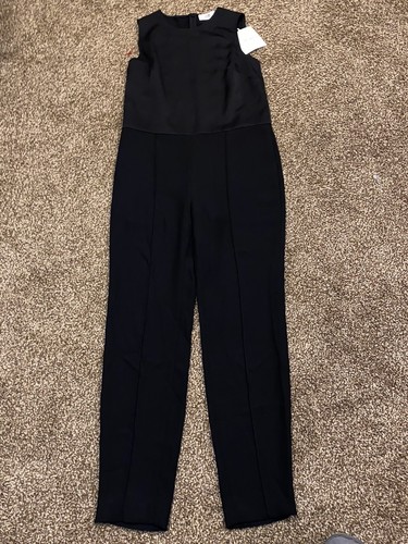 NWT $498 DIANE VON FURSTENBERG MELODY BLACK SLEEVELESS JUMPSUIT SZ S - Picture 5 of 12