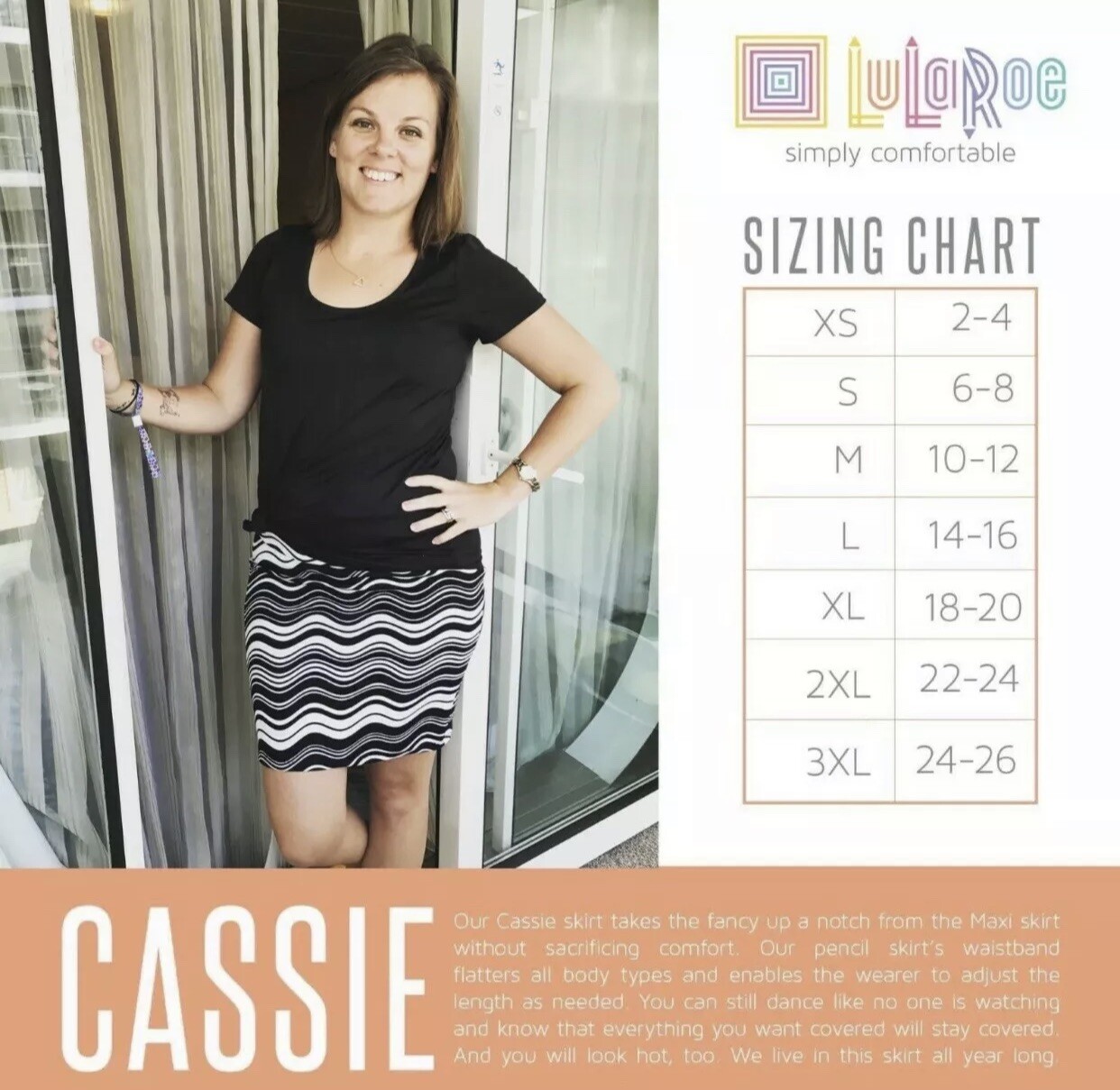 lularoe cassie size chart
