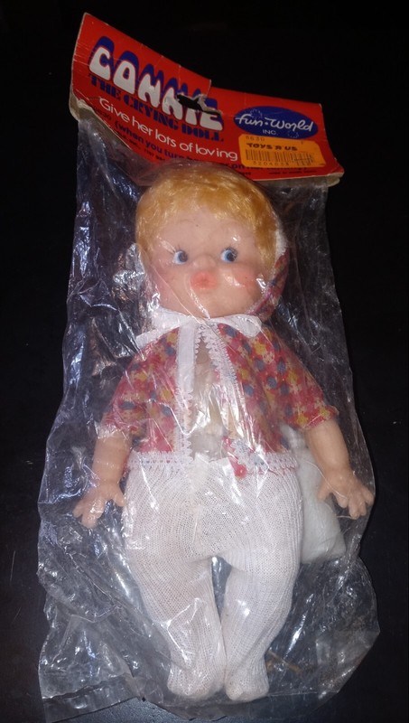 BRAND NEW SEALED Connie The Crying Doll Fun World Inc #8630 Baby with bottle