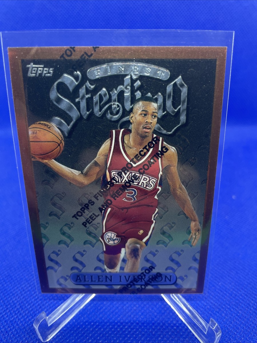 ALLEN IVERSON TOPPS FINEST STERLING ROOKIE W/COATING #240