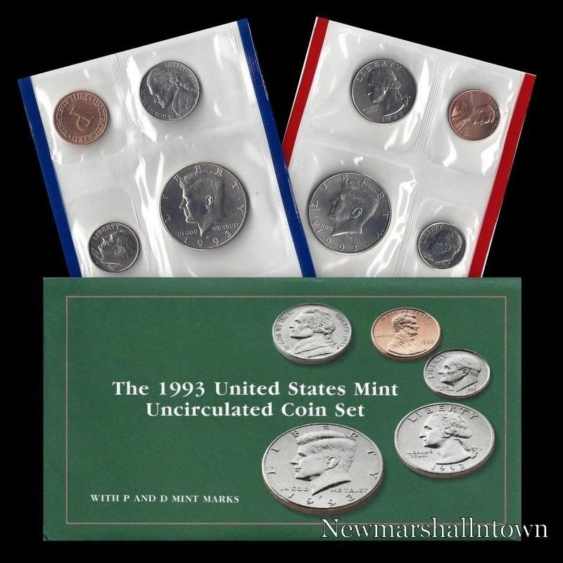 1993 P+D+S Mint Proof Set ~ Kennedy Washington Roosevelt Jefferson Lincoln - Image 2 of 3