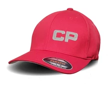 Canadian Pacific (CP) Embroidered CP Loco Nose Letters Flexfit L/XL - Red Cap