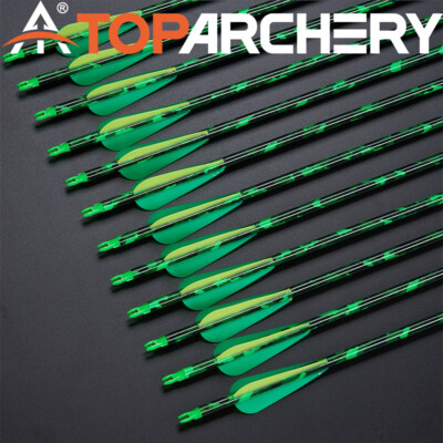 12x 30'' Jagdpfeile Bogenschießen Carbonpfeile SP 500 für Compound Recurve Bogen